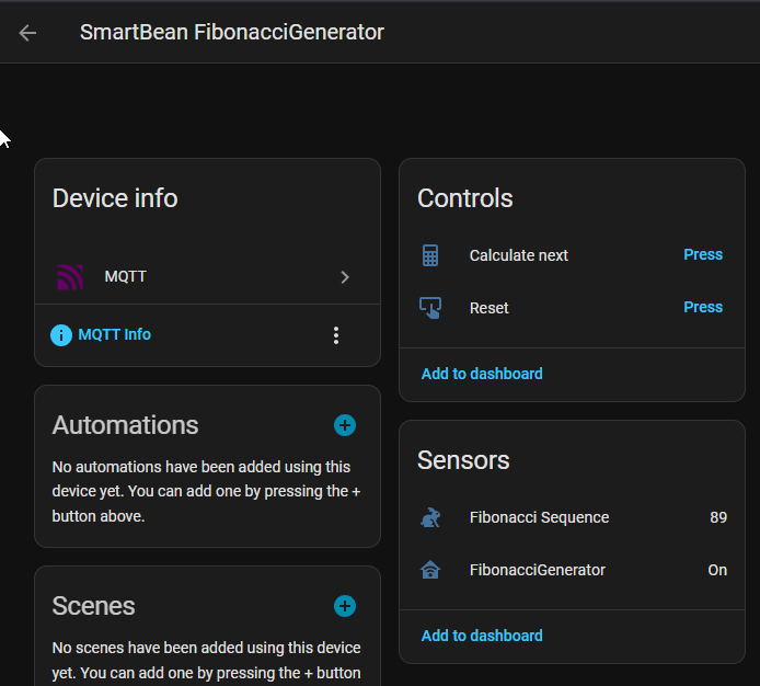 Fibonacci sequence in Home Assistant